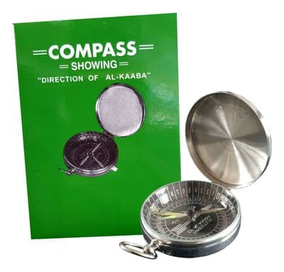 Islamic concord Compass Silver Pocket for muslim namaz / salah ( Kaba Finder )