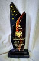 Islamic Hajj Mubarak Gift ( Crystal ) stands Muslim Return Home