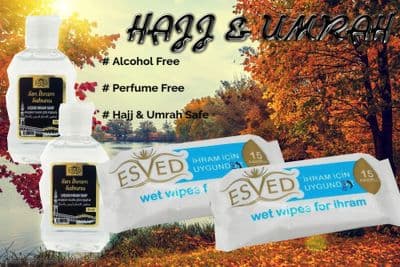 Islamic Hajj & Umrah Essentials Is liquid soap & Wet Wipes ( Set )