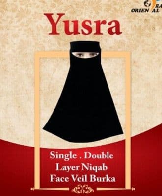 Islamic Ladys wear ( dress code ) Single & Double Niqab - Face Veil Burka Black