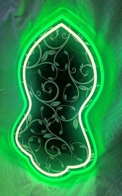 Large Naqash e Nalain Paak Light Islamic Milad Decoration Mawlid, milaad/milad (Rose)