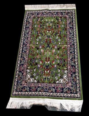 Madina Pray Mat ( Green  ) Made in Madina Soft Ideal gift (Islamic Prayer )