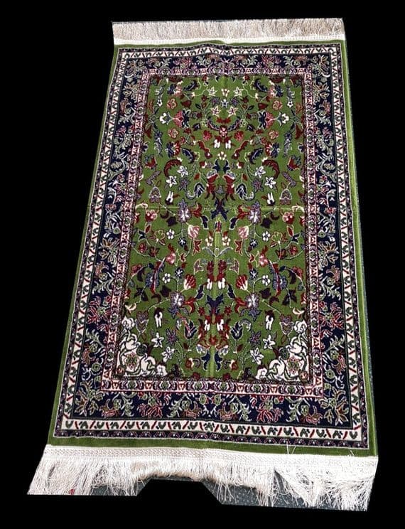 Madina Pray Mat ( Green  ) Made in Madina Soft Ideal gift (Islamic Prayer )