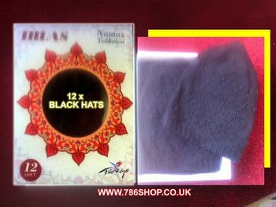 Mosque Pray Hats ( available in White & Black - Full Box ref: 3689 ) New