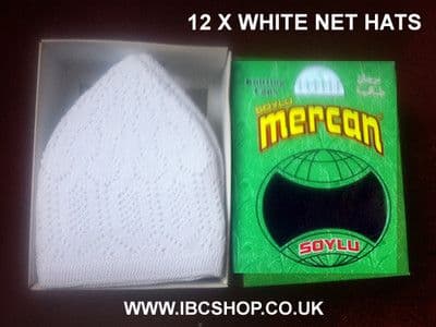Mosque Pray Net Hat Full Box ( available in White & Black ) Brand NEW