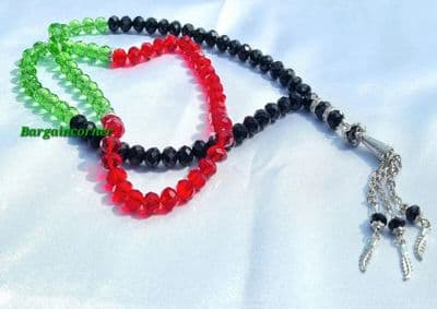 Palestine Tasbih, Palestinian crystal tasbeeh, prayer beads,  palestine, 99 bead