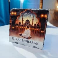 Ramadan end Decorative Islamic Slate Ornament itikaf Mubarak Gift ( makkah ) New