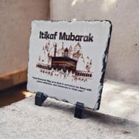 Ramadan end Decorative Islamic Slate Ornament itikaf Mubarak Gift ( makkah ) New