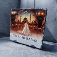 Ramadan end Decorative Islamic Slate Ornament itikaf Mubarak Gift ( makkah ) New
