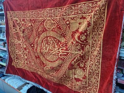 RED Muslim burial Coffin Pray Chadar, Casket Cover Sheet, Death, Janazah Red Colour