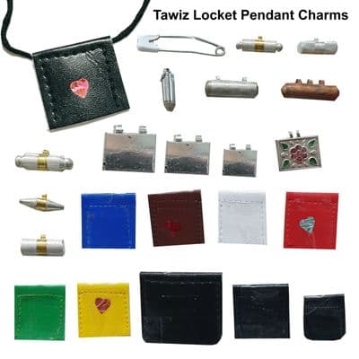 Taweez Neck case Amulet Leather-ish Tawiz pouch with sting spiritual Cure (New)