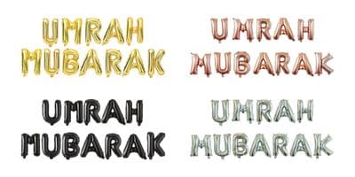 Umrah Mubarak set ( Gold & Silver Available ) celebrate & islamic welcome back