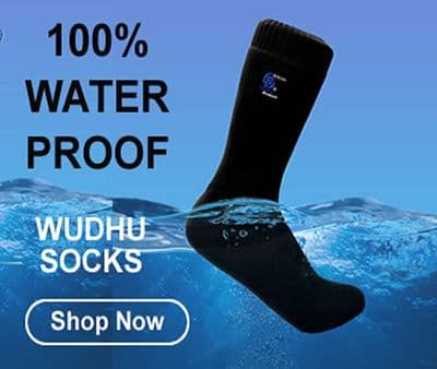 Wudhu Socks - Islamic wear Black colour Khuffs, Khuffain ( 100% water Proof )