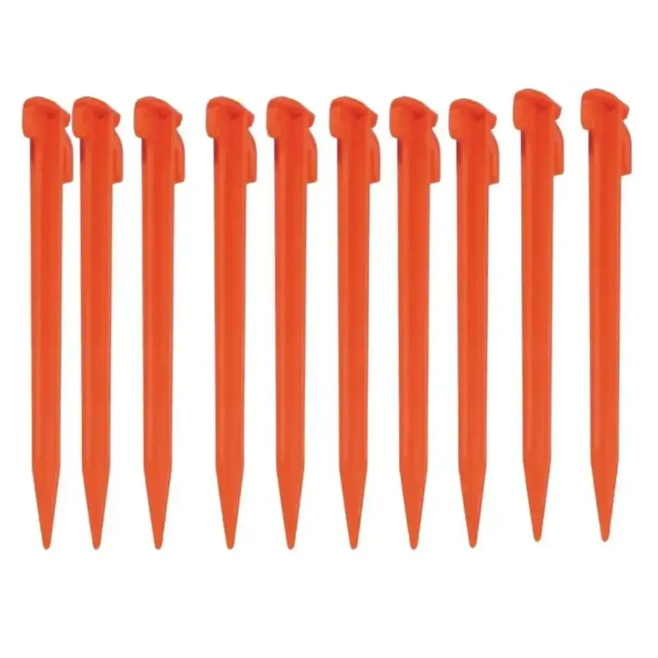 20cm Red Plastic Tent Peg (10)