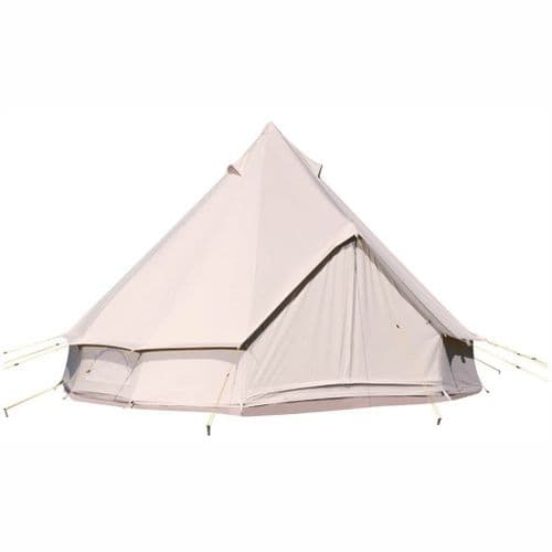 Bell Tent Hire 5m Hybrid - Pitched