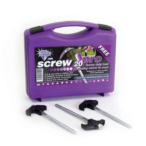 Blue Diamond Screw Pro - Screw In Tent pegs x 20