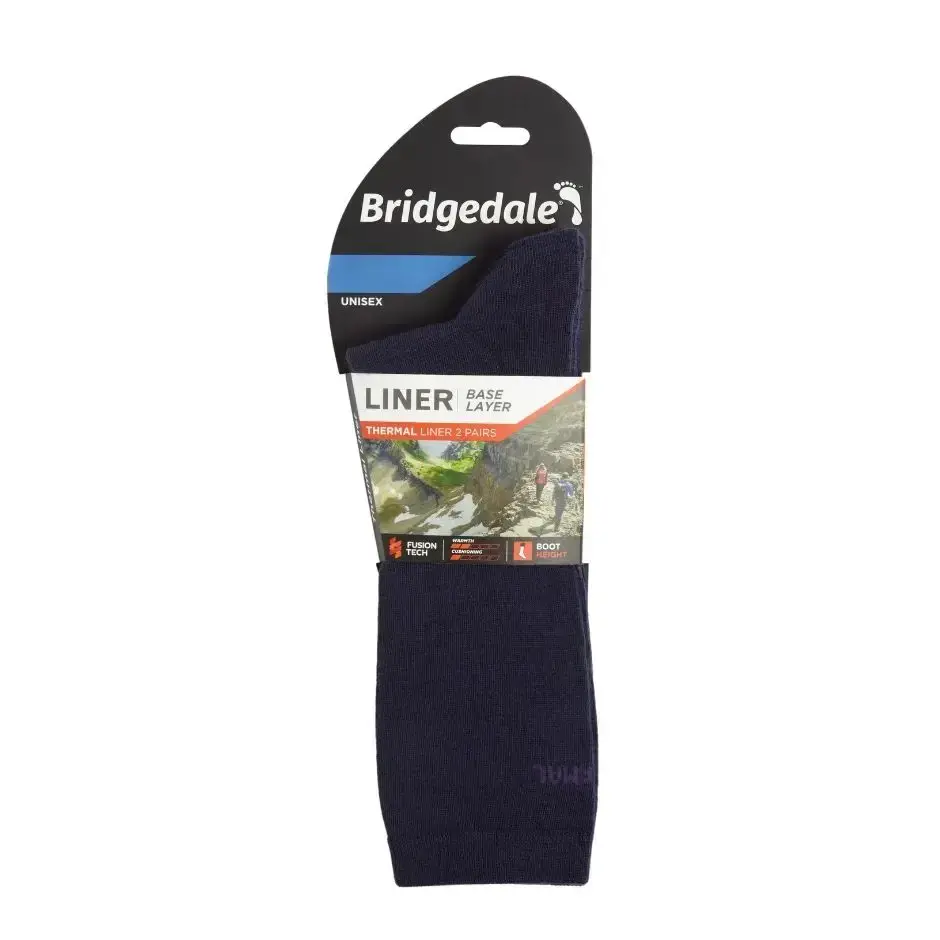 Bridgedale Base Layer Thermal Liner Boot Navy M Twin