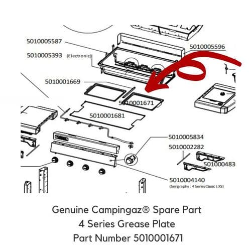 Campingaz® 4 Series Grease Plate (5010001671)