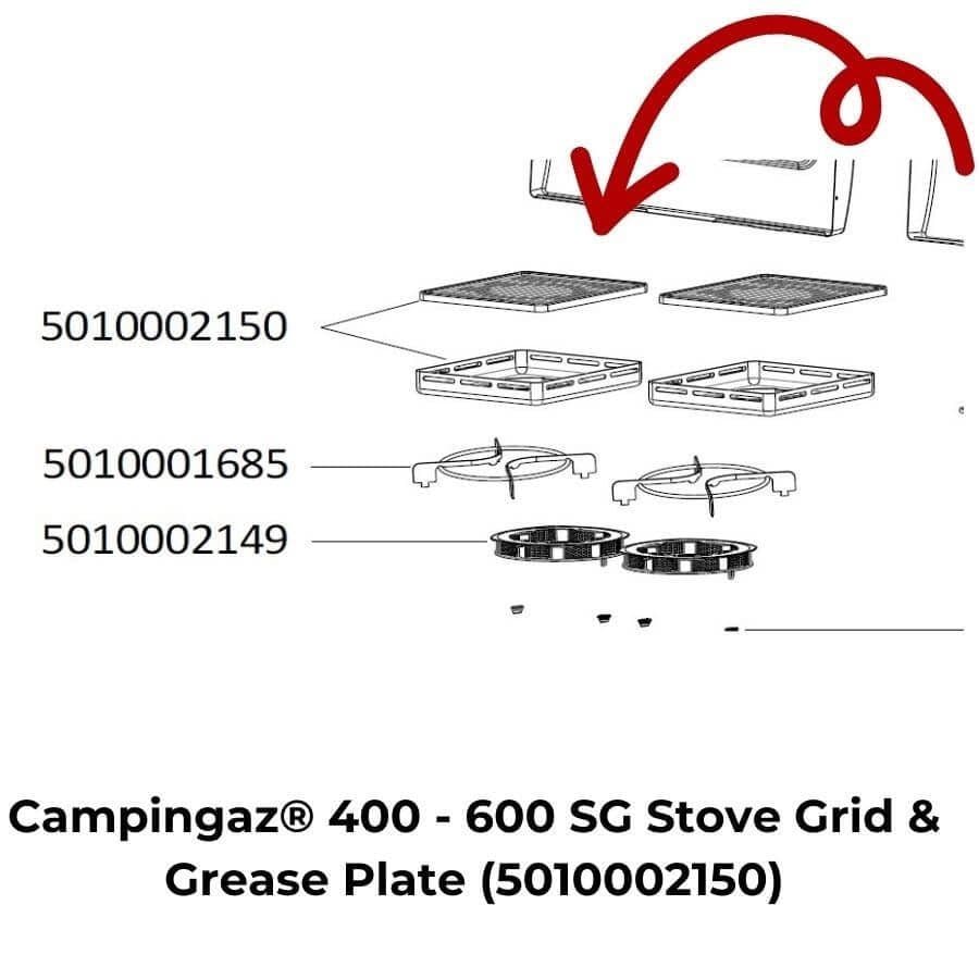 Campingaz® 400 / 600 SG Stove Grid & Grease Plate 5010002150