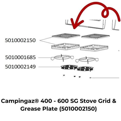 Campingaz® 400 / 600 SG Stove Grid & Grease Plate 5010002150
