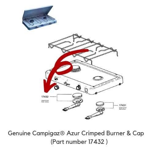 Campingaz® Azur Crimped Burner & Cap (17432)