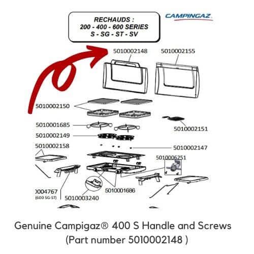 Campingaz® Handle & Screws 400 S (5010002148)