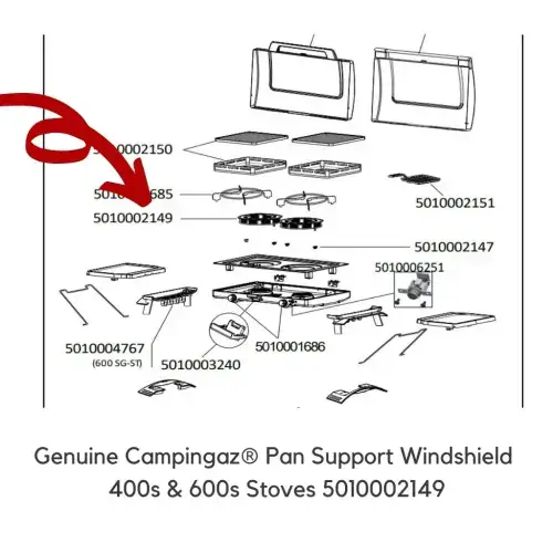 Campingaz® Pan Support Windshield 400 & 600 S Series  (5010002149)
