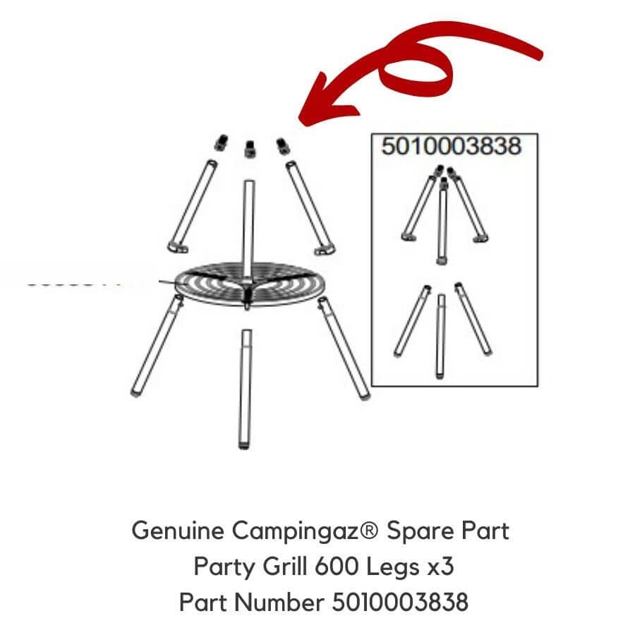 Campingaz® Party Grill 600 Legs (5010003838) Genuine