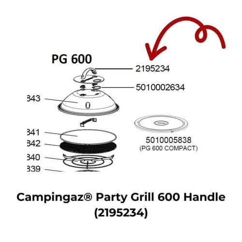 Campingaz® Party Grill 600 Lid Handle (2195234)