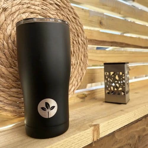 Cherish Planet Forever Mug Black Stainless Steel 850ml