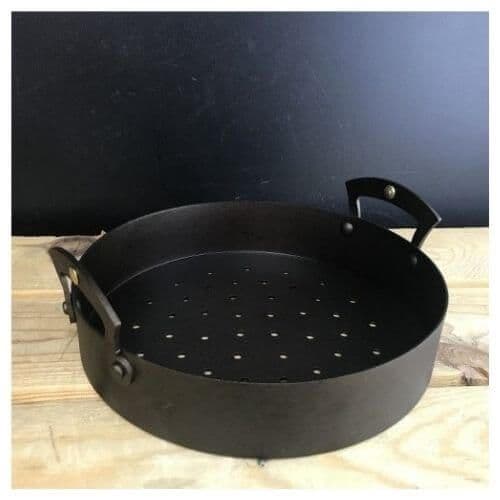 Chestnut Roaster & BBQ Pan Spun Iron 8.5 inch - Netherton Foundry