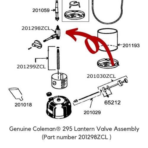 Coleman® 295 Lantern Valve Assembly 201298ZCL