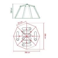 Coleman® Cortes Octagon 8 Tent - Grey Bundle 1