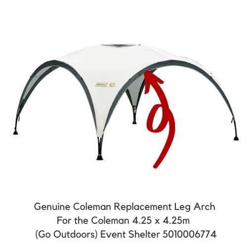Coleman Event Shelter 4.25 x 4.25 Replacement Leg Arch Go Outdoors