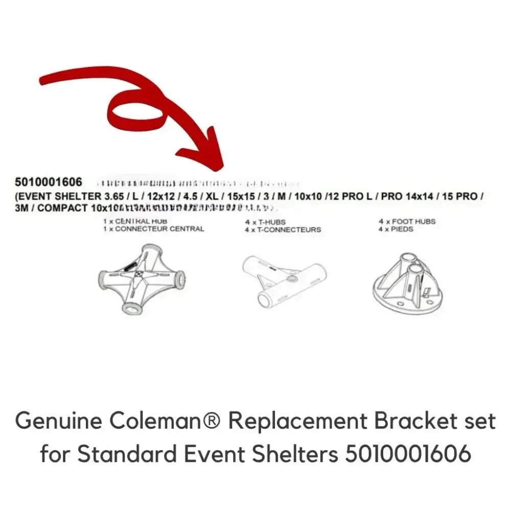 Coleman® Event Shelter Replacement Plastic Brackets (Complete)