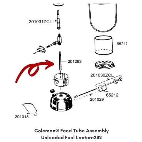 Coleman® Fuel Lantern 282 / 285 Feed Tube Assembly (201293)