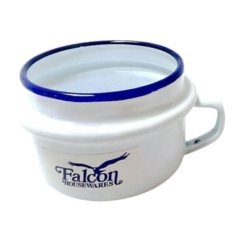 Enamel Mug Tea Can Cup 5.5cm Blue / White