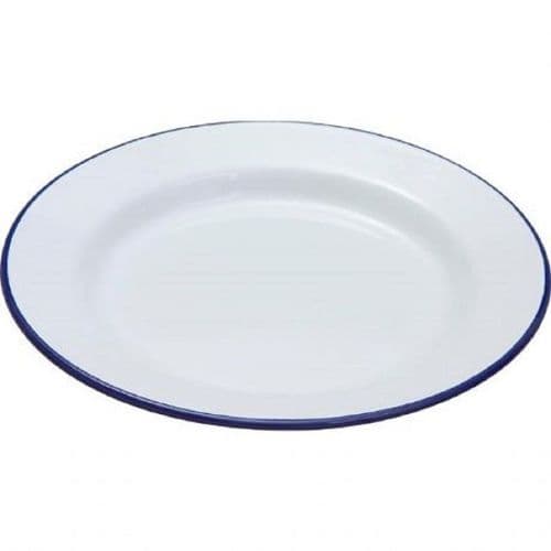 Enamel Plate 20cm Blue & White Falcon