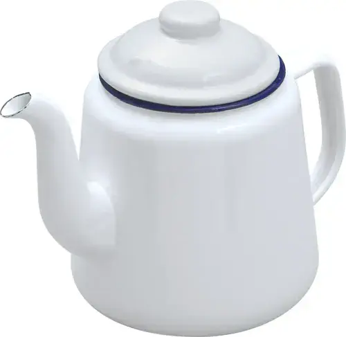 Enamel Tea Pot - Blue & White 850ml