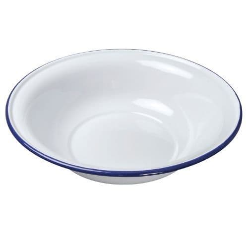 Enamel Wash Bowl Blue and White 30cm