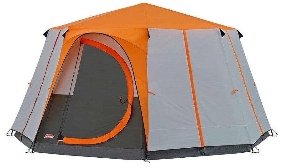 EX Hire Coleman Cortes Octagon 8 Tent - Orange