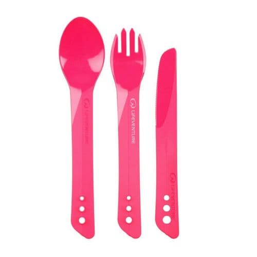 Lifeventure® Ellipse Camping Cutlery Set - Pink