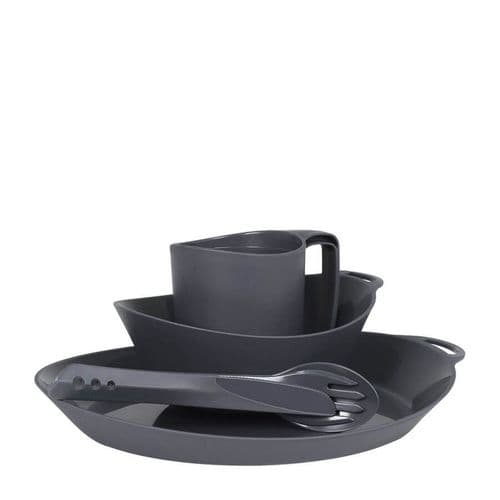 Lifeventure® Ellipse Camping Tableware Set Charcoal