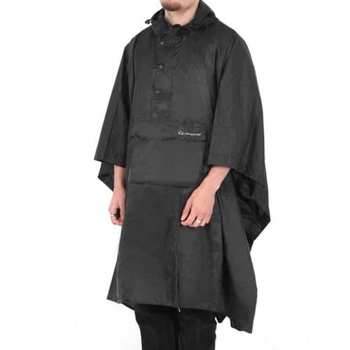 Lifeventure Superlight Poncho Black