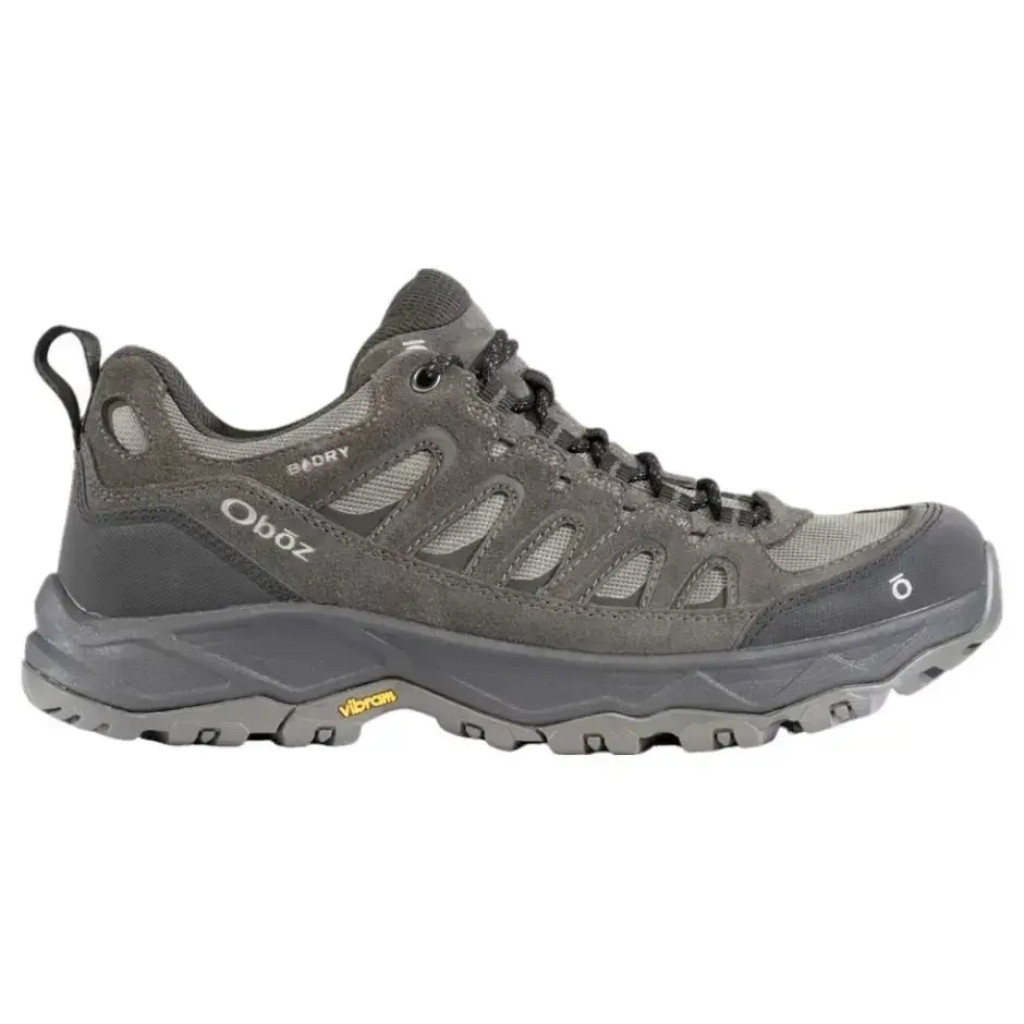 Oboz Mens Sawtooth Ascent Low B-Dry Waterproof Charcoal 10