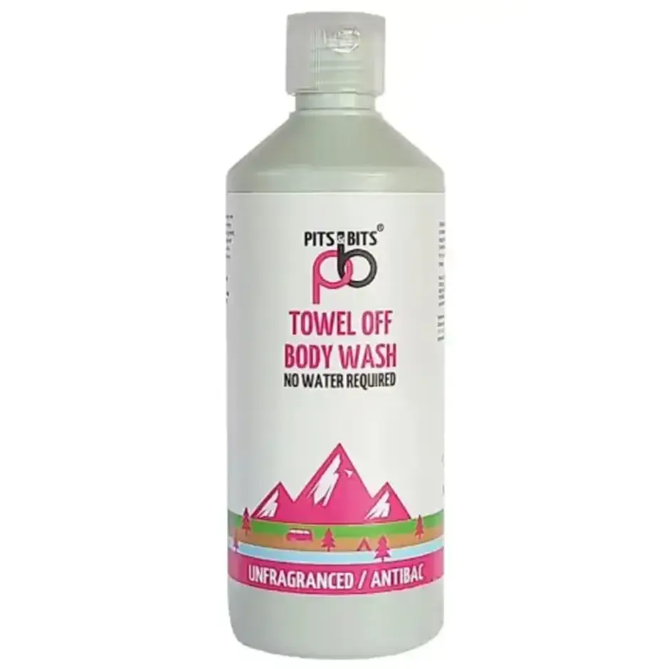 Pits & Bits® Towel Off® Body Wash 500ml Unfragranced & Antibac