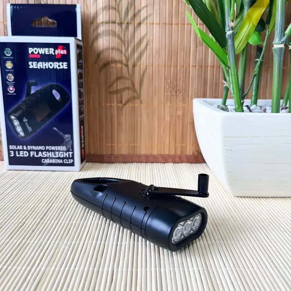 POWERPlus Seahorse 3 LED Torch Solar / Dynamo