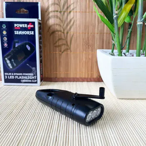 POWERPlus Seahorse 3 LED Torch Solar / Dynamo