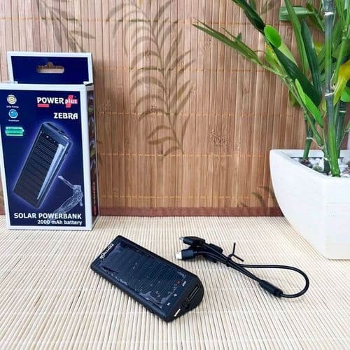POWERPlus Zebra Solar Powerbank 2000 mAh Battery