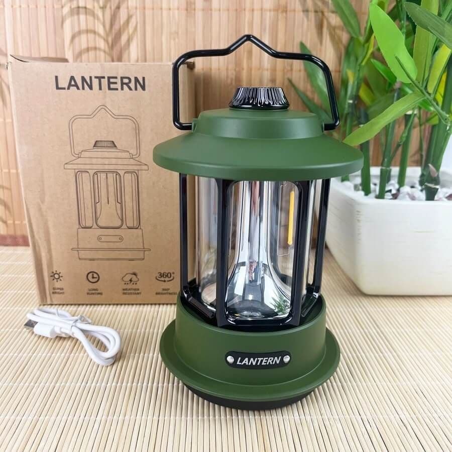 Rechargeable Camping Lantern & Powerbank Green